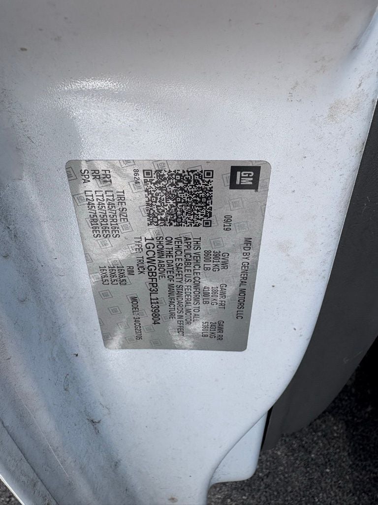 2020 Chevrolet Express 2500 RWD 2500 Extended Wheelbase WT