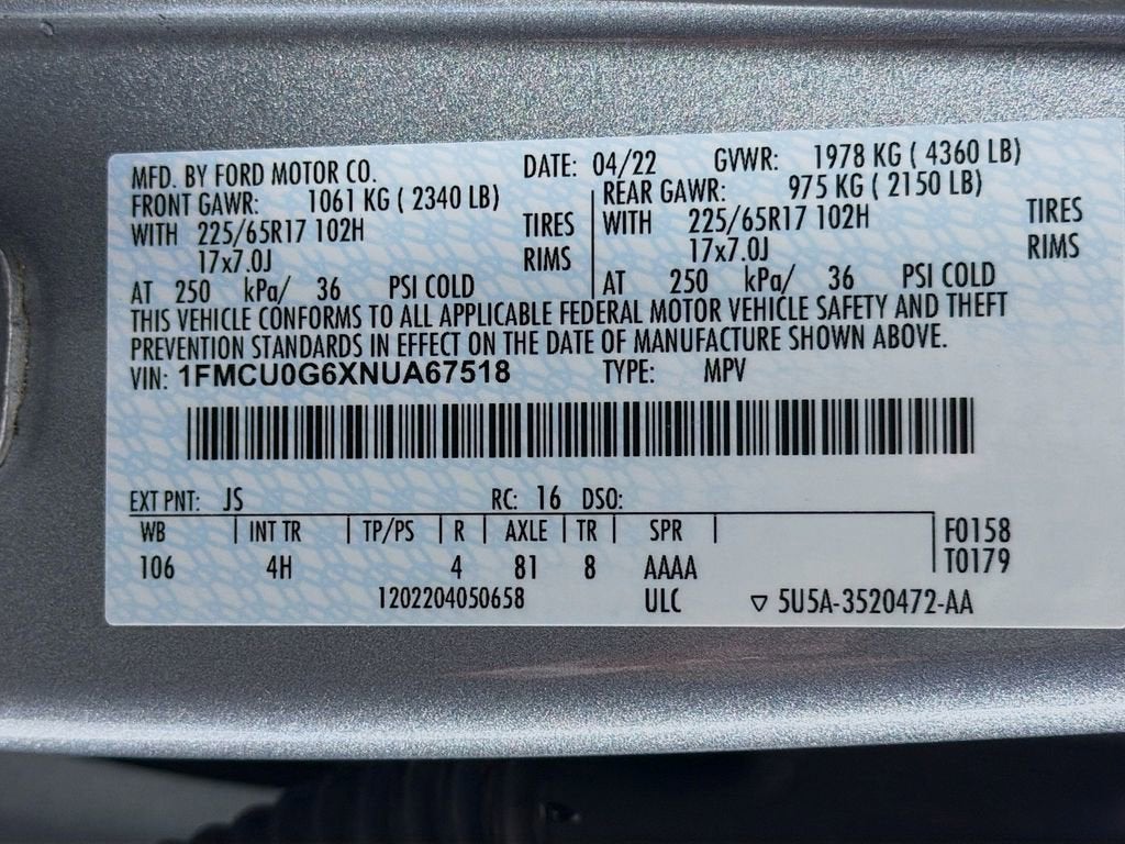 2022 Ford Escape SE
